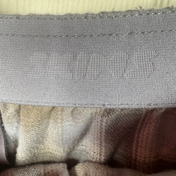 SKIMS Flannel Sleep Pants Cotton Plaid Pajama Lounge Womens Size Medium Cozy - Picture 9 of 9